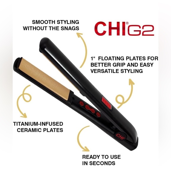 CHI G2 1" Hairstyling Professional Flat Iron + hot tool - Picture 4 of 9